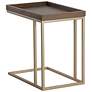 3_Sunpan Arden C-shaped Side Table Gold Raw Umber more views