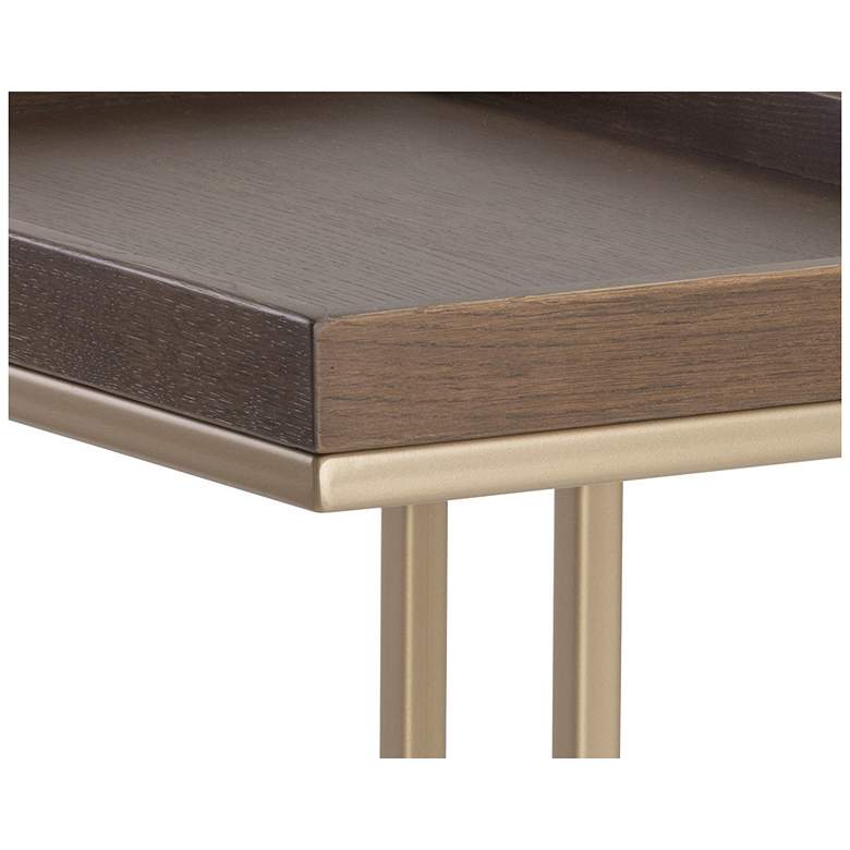 Image 5 Sunpan Arden C-shaped Side Table Gold Raw Umber more views