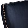 6_Sunpan Ariana 25" Wide Brass Nailhead Navy Blue Velvet Dining Chair more views