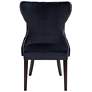 Sunpan Ariana 25" Wide Brass Nailhead Navy Blue Velvet Dining Chair in scene
