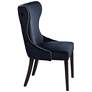 Sunpan Ariana 25" Wide Brass Nailhead Navy Blue Velvet Dining Chair in scene