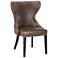 Sunpan Ariana 25" Wide Dark Havana Brown Faux Leather Dining Chair