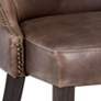 4_Sunpan Ariana 25" Wide Dark Havana Brown Faux Leather Dining Chair more views