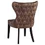 Sunpan Ariana 25" Wide Dark Havana Brown Faux Leather Dining Chair in scene