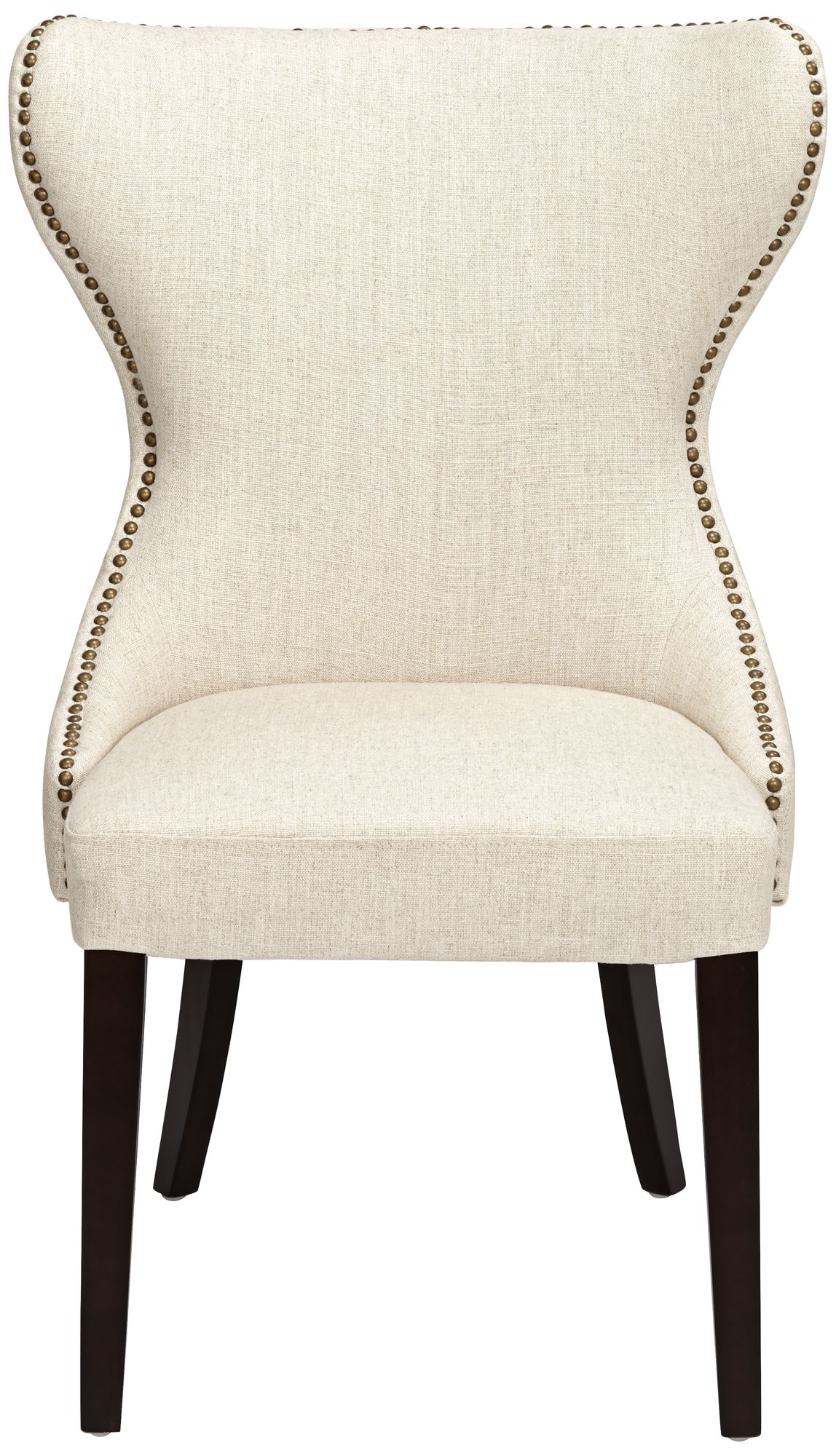 Sunpan Ariana 25" Wide Nailhead Trim Sand Fabric Dining Chair in scene