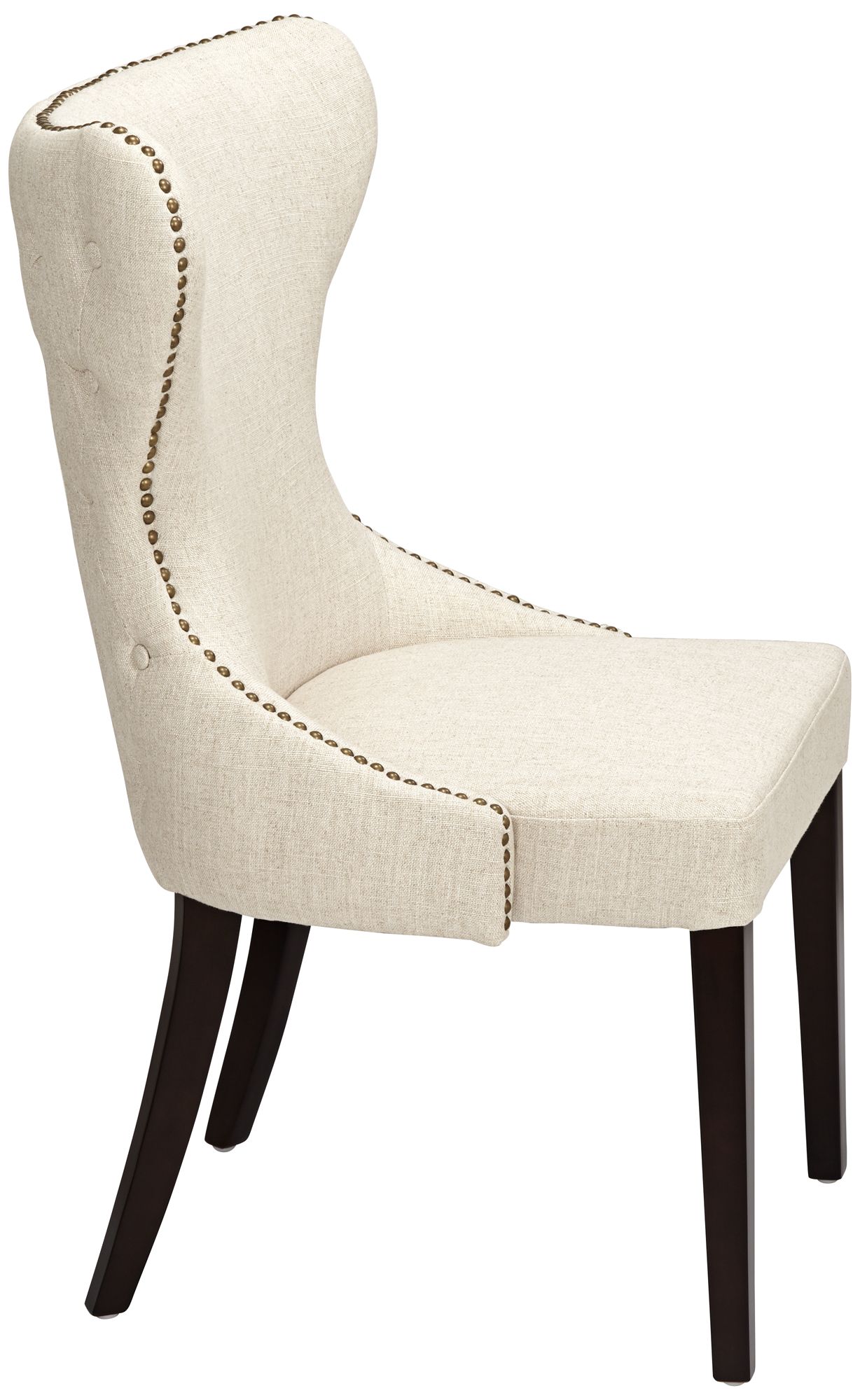 Sunpan Ariana 25" Wide Nailhead Trim Sand Fabric Dining Chair in scene