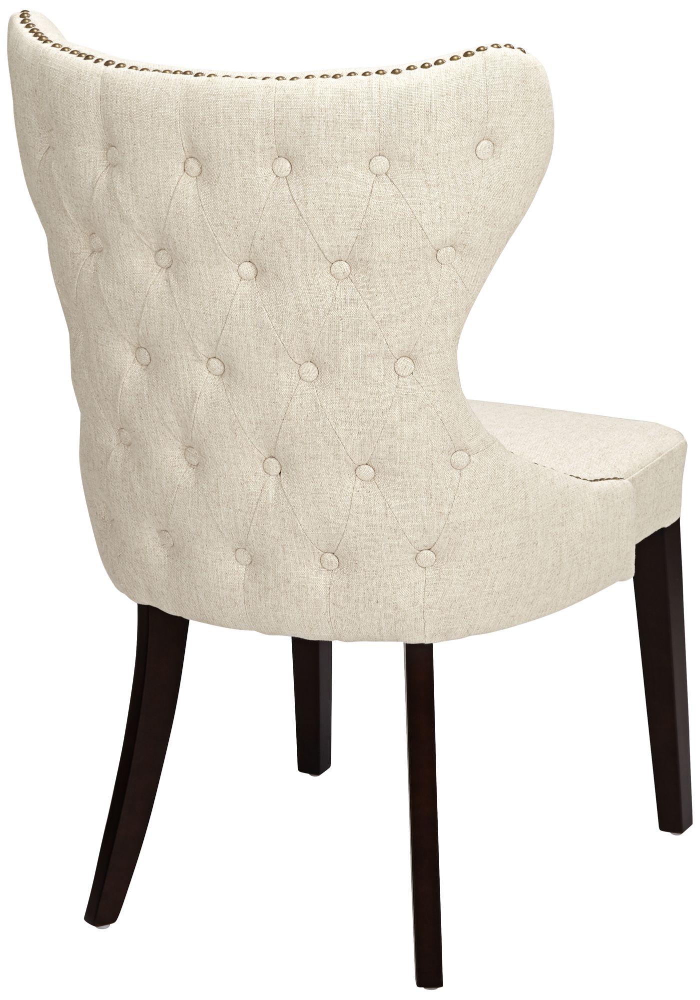 Sunpan Ariana 25" Wide Nailhead Trim Sand Fabric Dining Chair in scene