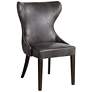 3_Sunpan Ariana 25" Wide Overcast Gray Faux Leather Dining Chair