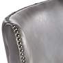 6_Sunpan Ariana 25" Wide Overcast Gray Faux Leather Dining Chair more views