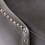 7_Sunpan Ariana 25" Wide Overcast Gray Faux Leather Dining Chair more views