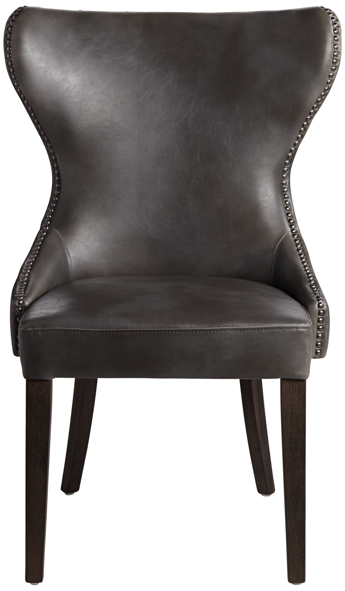 Sunpan Ariana 25" Wide Overcast Gray Faux Leather Dining Chair in scene