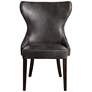 Sunpan Ariana 25" Wide Overcast Gray Faux Leather Dining Chair in scene