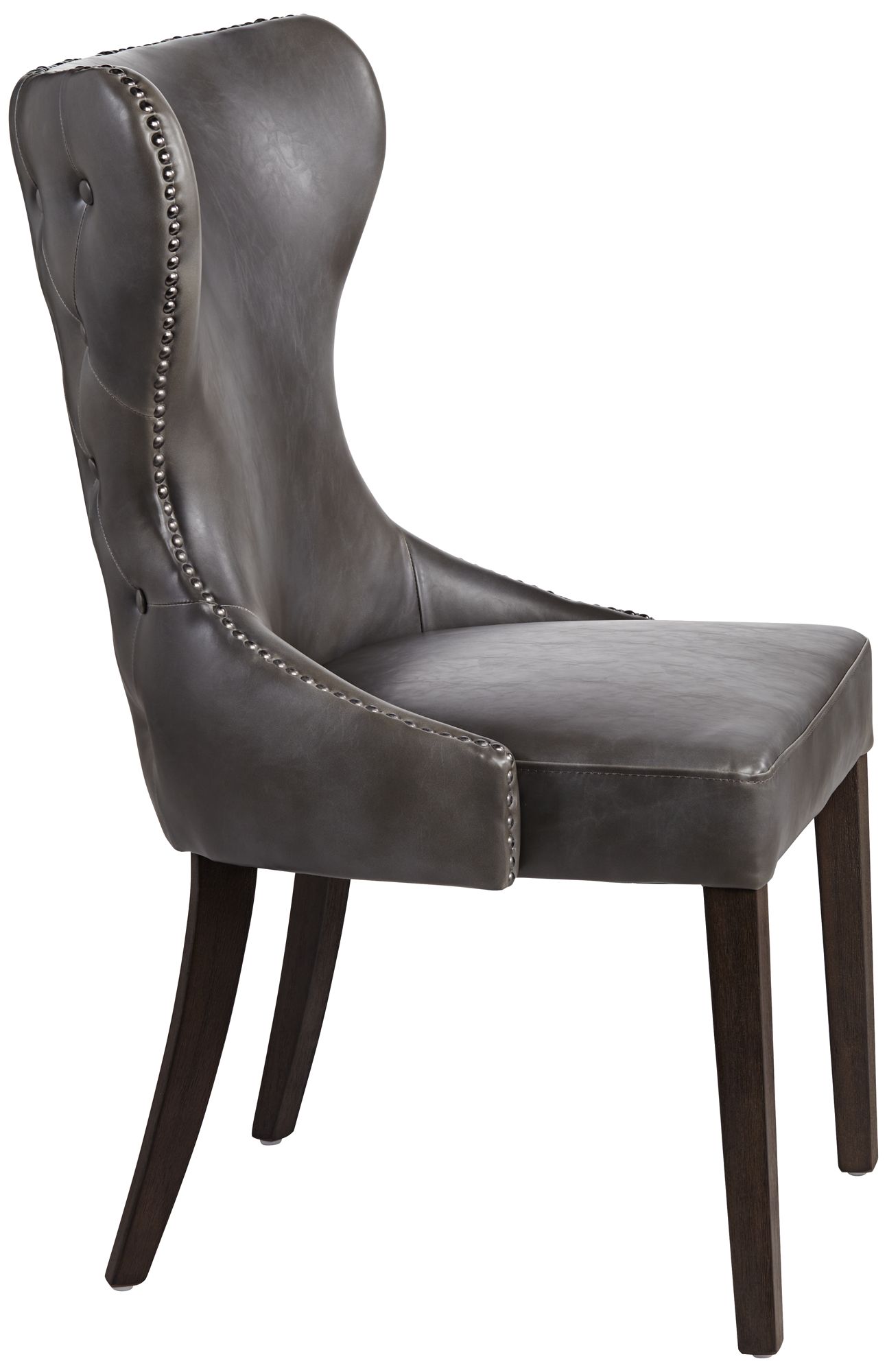 Sunpan Ariana 25" Wide Overcast Gray Faux Leather Dining Chair in scene