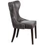 Sunpan Ariana 25" Wide Overcast Gray Faux Leather Dining Chair in scene