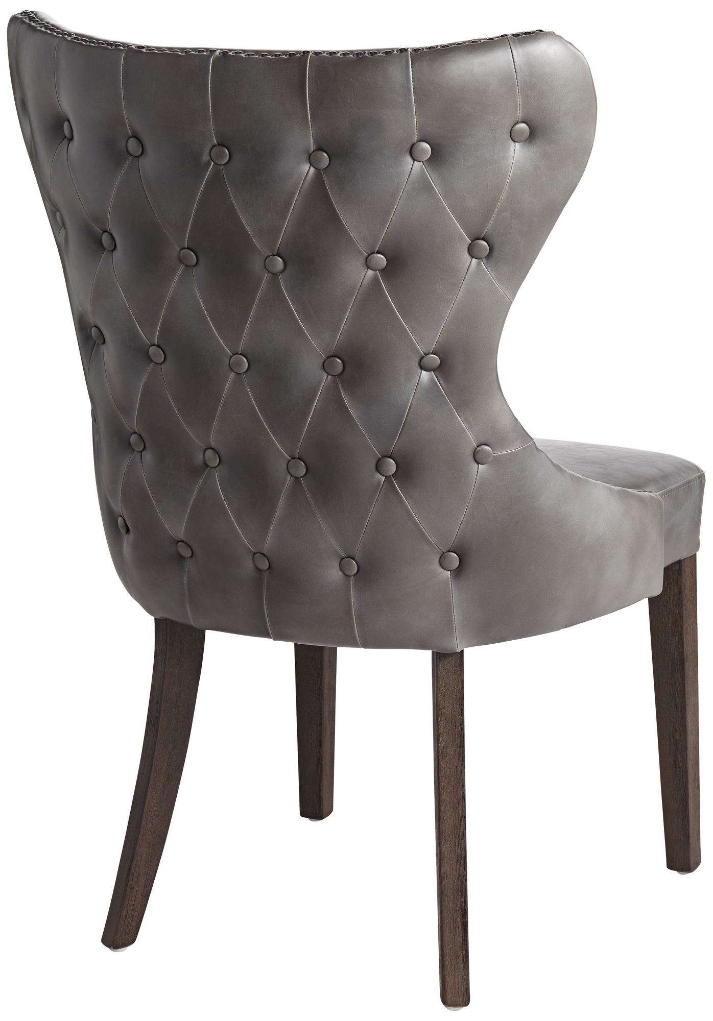 Sunpan Ariana 25" Wide Overcast Gray Faux Leather Dining Chair in scene