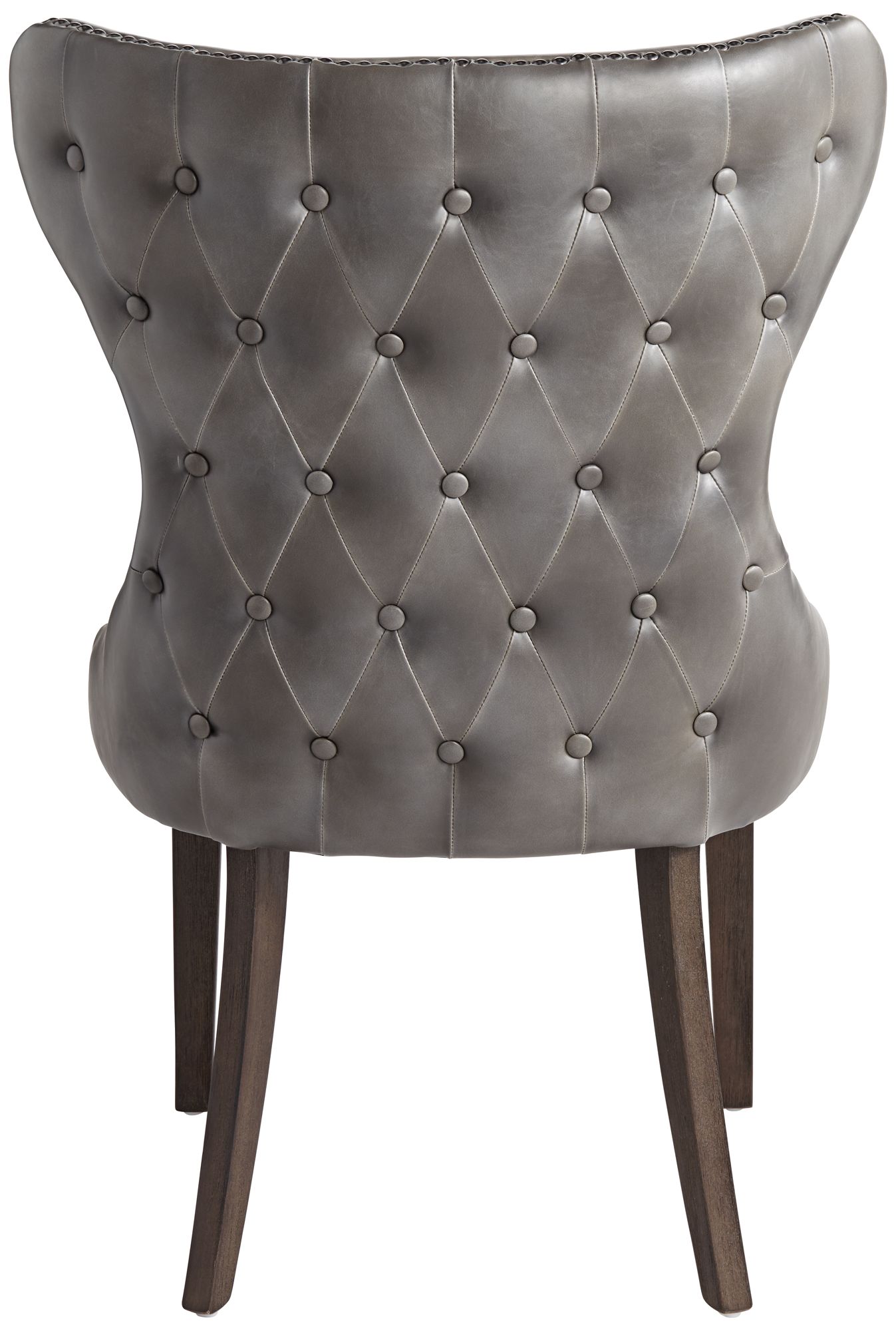 Sunpan Ariana 25" Wide Overcast Gray Faux Leather Dining Chair in scene