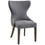 3_Sunpan Ariana 25" Wide Tufted Back Dark Gray Fabric Dining Chair