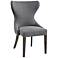 Sunpan Ariana 25" Wide Tufted Back Dark Gray Fabric Dining Chair