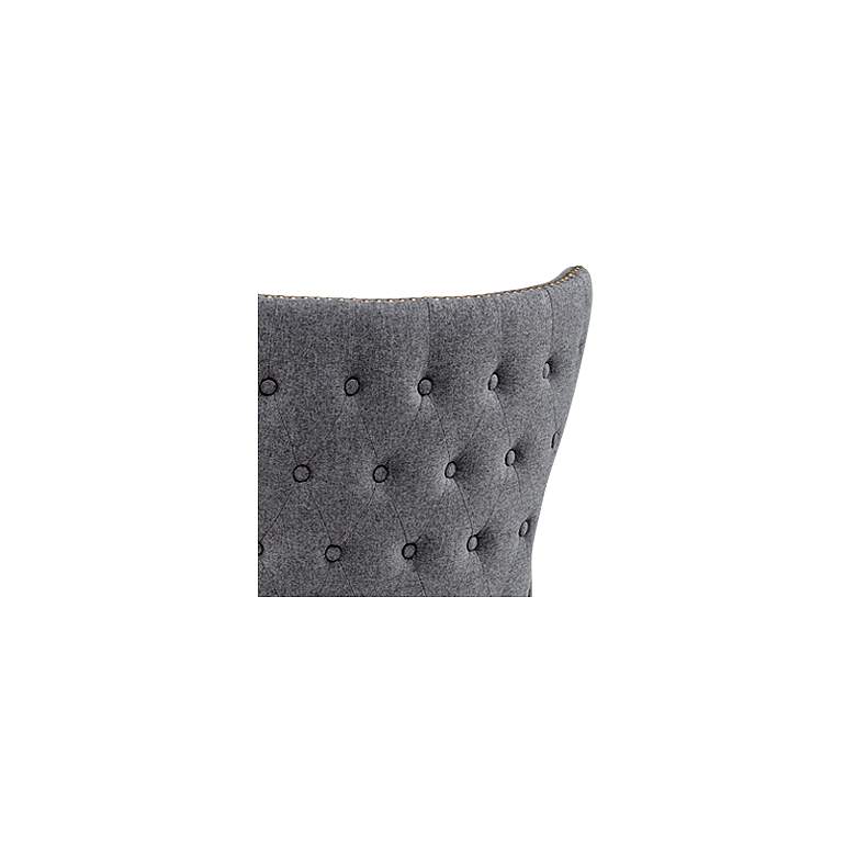 Image 5 Sunpan Ariana 25" Wide Tufted Back Dark Gray Fabric Dining Chair more views