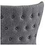 5_Sunpan Ariana 25" Wide Tufted Back Dark Gray Fabric Dining Chair more views