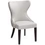 3_Sunpan Ariana 25" Wide Wingback Light Gray Tufted Fabric Dining Chair