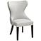 Sunpan Ariana 25" Wide Wingback Light Gray Tufted Fabric Dining Chair