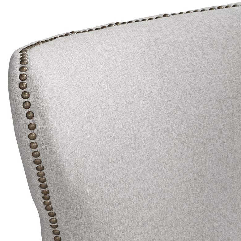 Image 4 Sunpan Ariana 25" Wide Wingback Light Gray Tufted Fabric Dining Chair more views