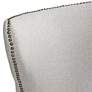 4_Sunpan Ariana 25" Wide Wingback Light Gray Tufted Fabric Dining Chair more views