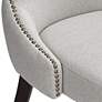 5_Sunpan Ariana 25" Wide Wingback Light Gray Tufted Fabric Dining Chair more views