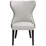 7_Sunpan Ariana 25" Wide Wingback Light Gray Tufted Fabric Dining Chair more views