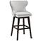 Sunpan Ariana 29 1/2" Classic Light Gray Fabric Swivel Barstool