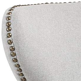 Image4 of Sunpan Ariana 29 1/2" Classic Light Gray Fabric Swivel Barstool more views