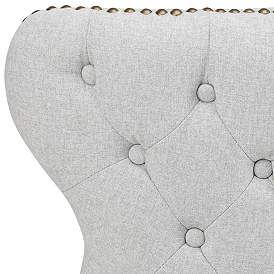 Image5 of Sunpan Ariana 29 1/2" Classic Light Gray Fabric Swivel Barstool more views