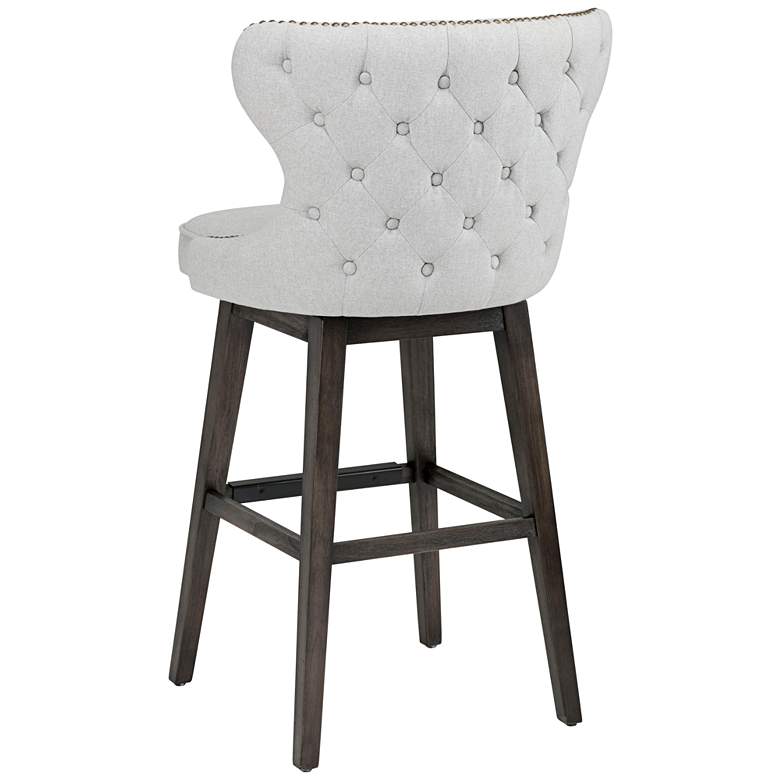 Image 6 Sunpan Ariana 29 1/2" Classic Light Gray Fabric Swivel Barstool more views