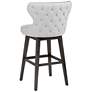 6_Sunpan Ariana 29 1/2" Classic Light Gray Fabric Swivel Barstool more views