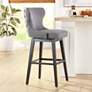 1_Sunpan Ariana 29 1/2" Dark Gray Fabric Swivel Barstool