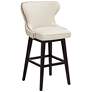 2_Sunpan Ariana 29 1/2" Sand Fabric Tufted Swivel Bar Stool