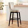1_Sunpan Ariana 29 1/2" Sand Fabric Tufted Swivel Bar Stool
