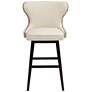 Sunpan Ariana 29 1/2" Sand Fabric Tufted Swivel Bar Stool