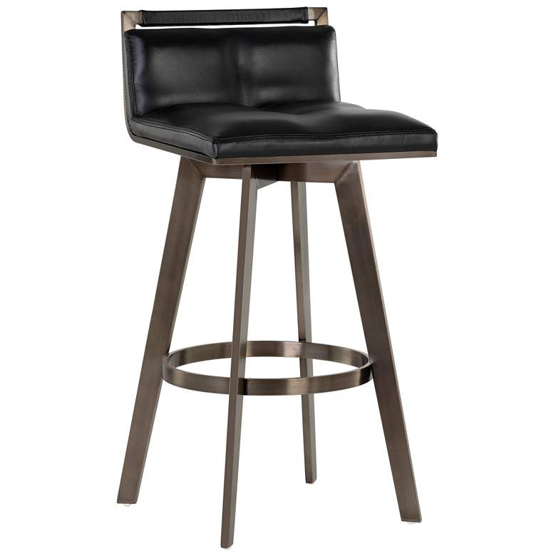 Image 1 Sunpan Arizona Swivel Barstool Castillo Black