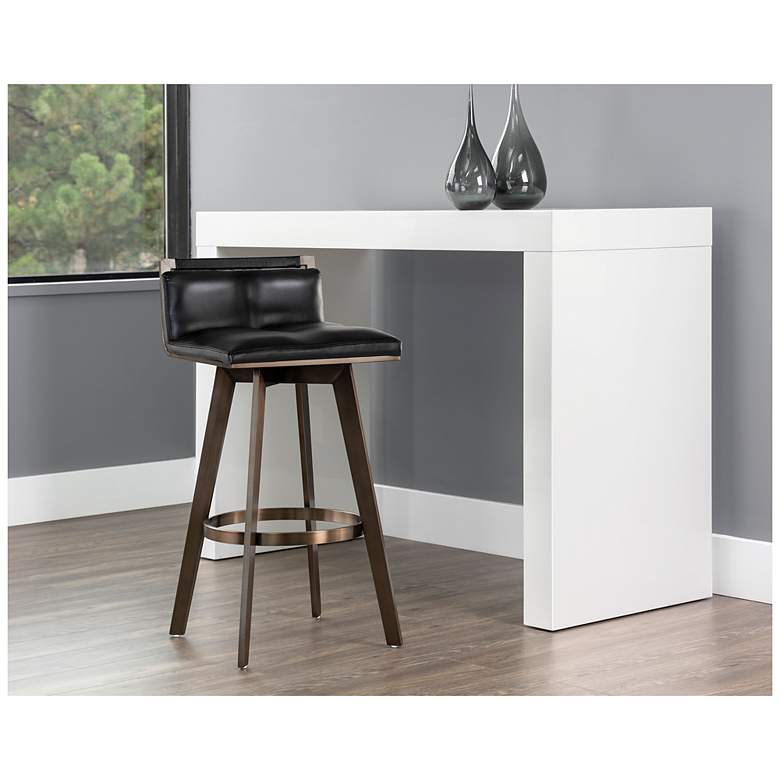 Image 5 Sunpan Arizona Swivel Barstool Castillo Black more views