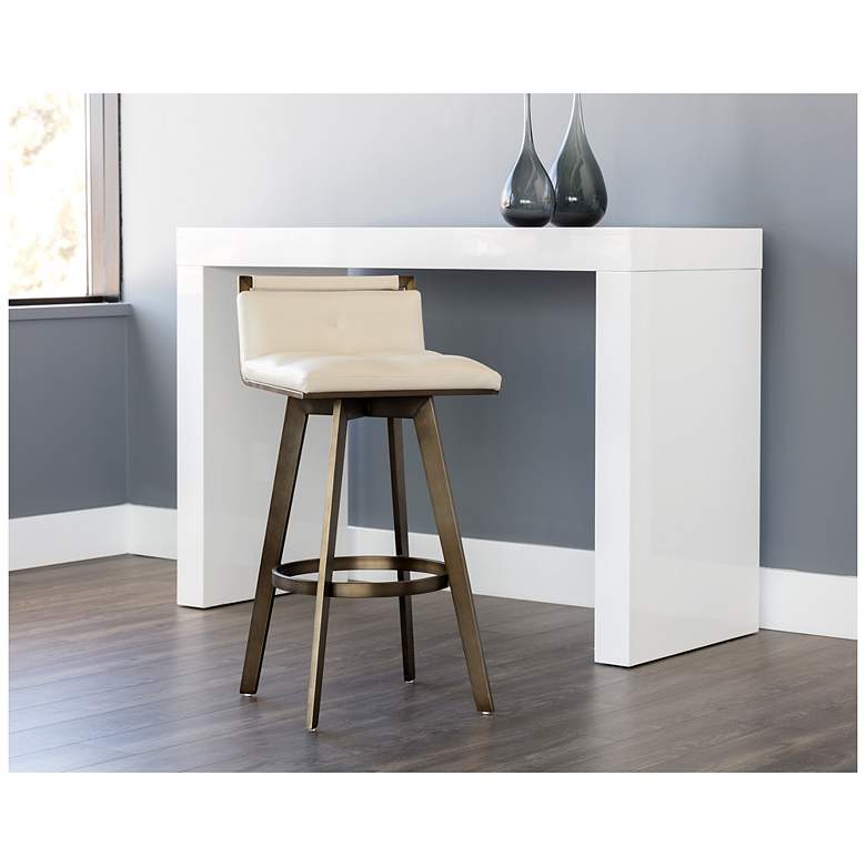 Image 5 Sunpan Arizona Swivel Barstool Castillo Cream more views