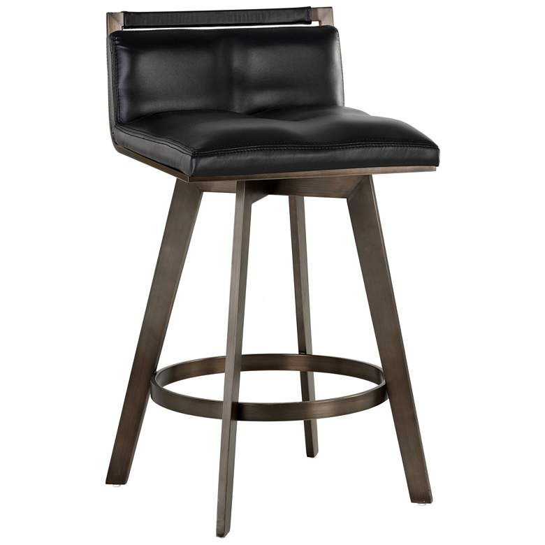 Image 1 Sunpan Arizona Swivel Counter Stool Castillo Black