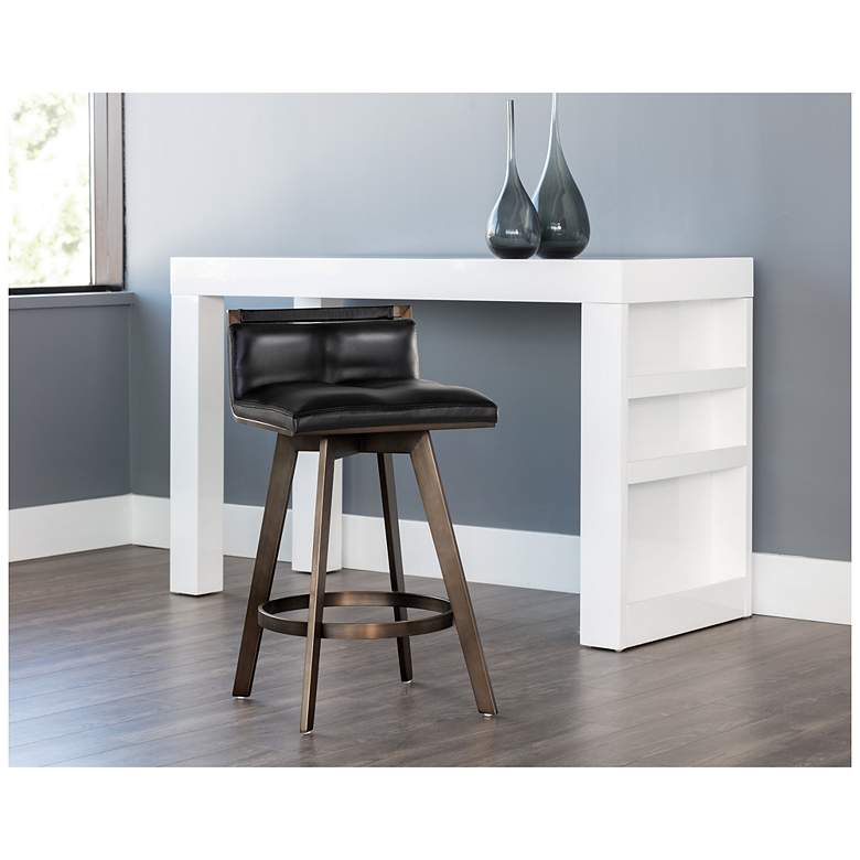 Image 5 Sunpan Arizona Swivel Counter Stool Castillo Black more views