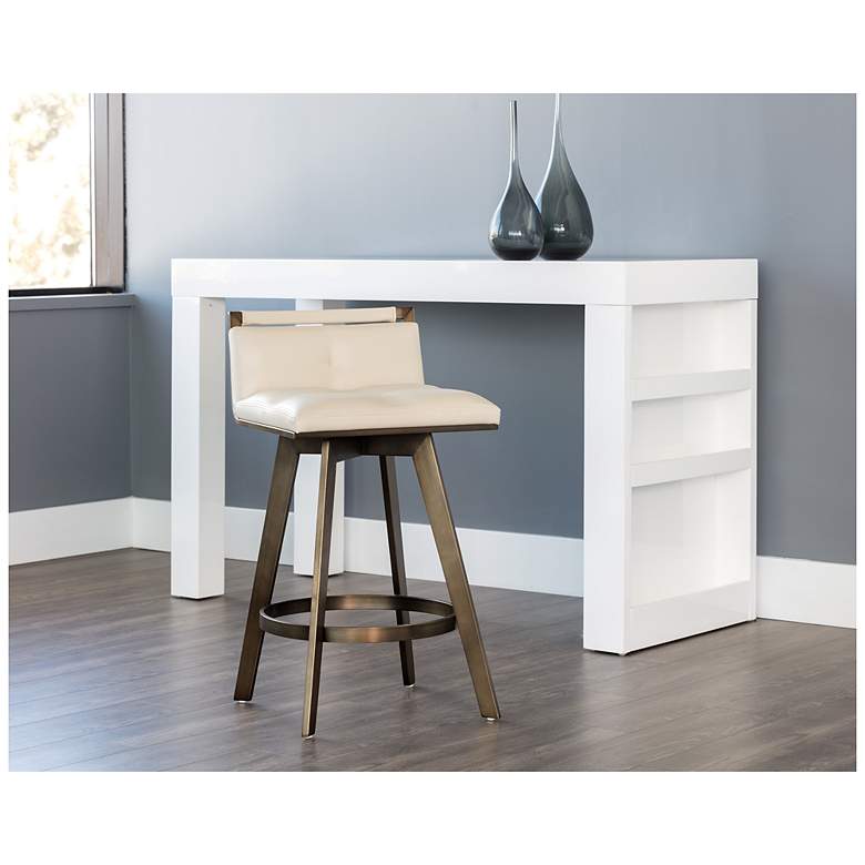 Image 5 Sunpan Arizona Swivel Counter Stool Castillo Cream more views