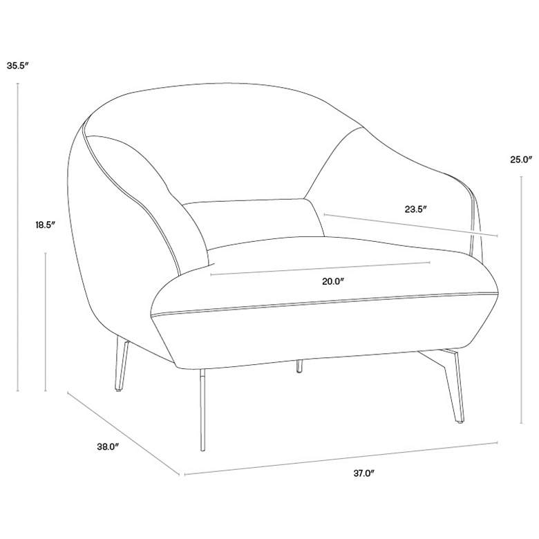 Image 6 Sunpan Armani Armchair Cognac Leather more views