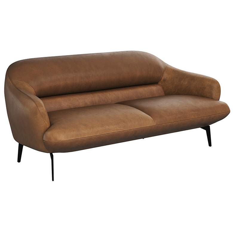 Image 1 Sunpan Armani Sofa Cognac Leather