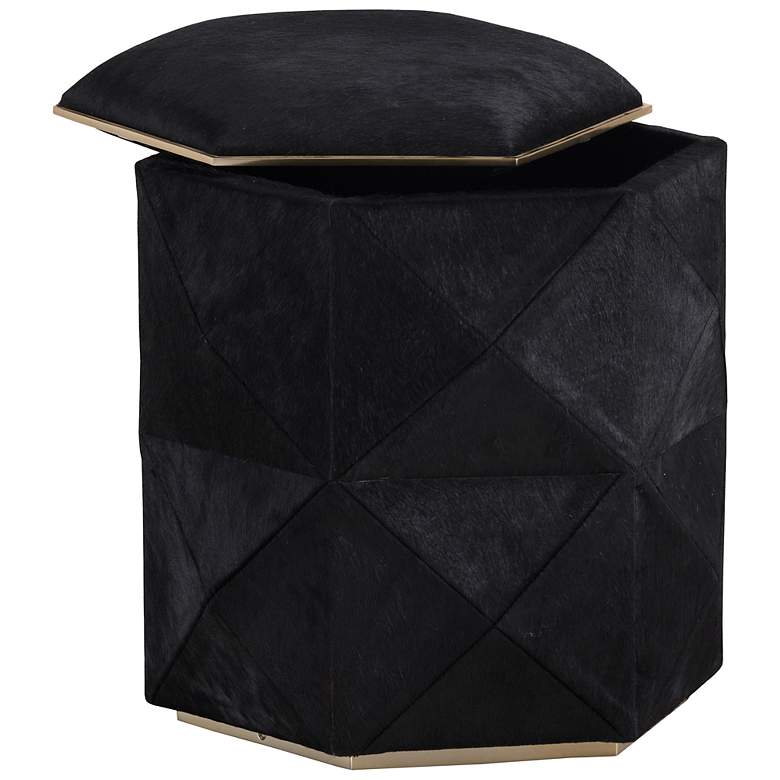 Image 2 Sunpan Ashanti Storage Ottoman Small Gold Black more views