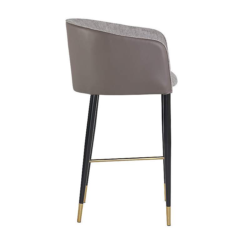 Image 2 Sunpan Asher Barstool Flint Gray and Napa Taupe more views