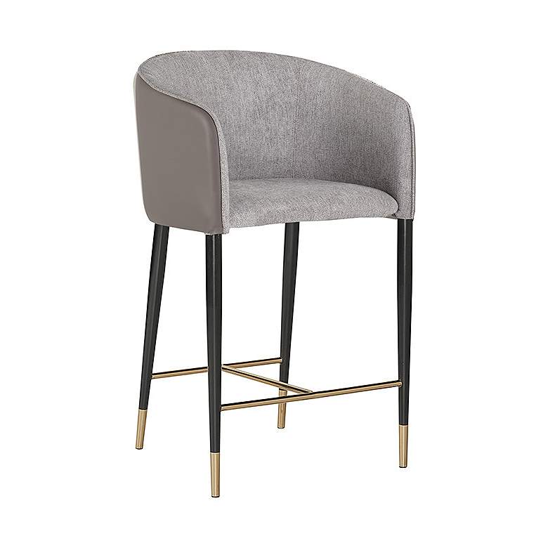 Image 1 Sunpan Asher Counter Stool Flint Gray and Napa Taupe